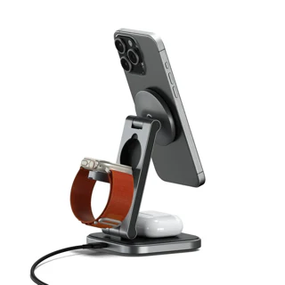 Satechi 3-in-1 Foldable Qi2 Wireless Charging Stand - Image 5