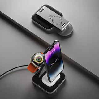 Satechi 3-in-1 Foldable Qi2 Wireless Charging Stand - Image 9