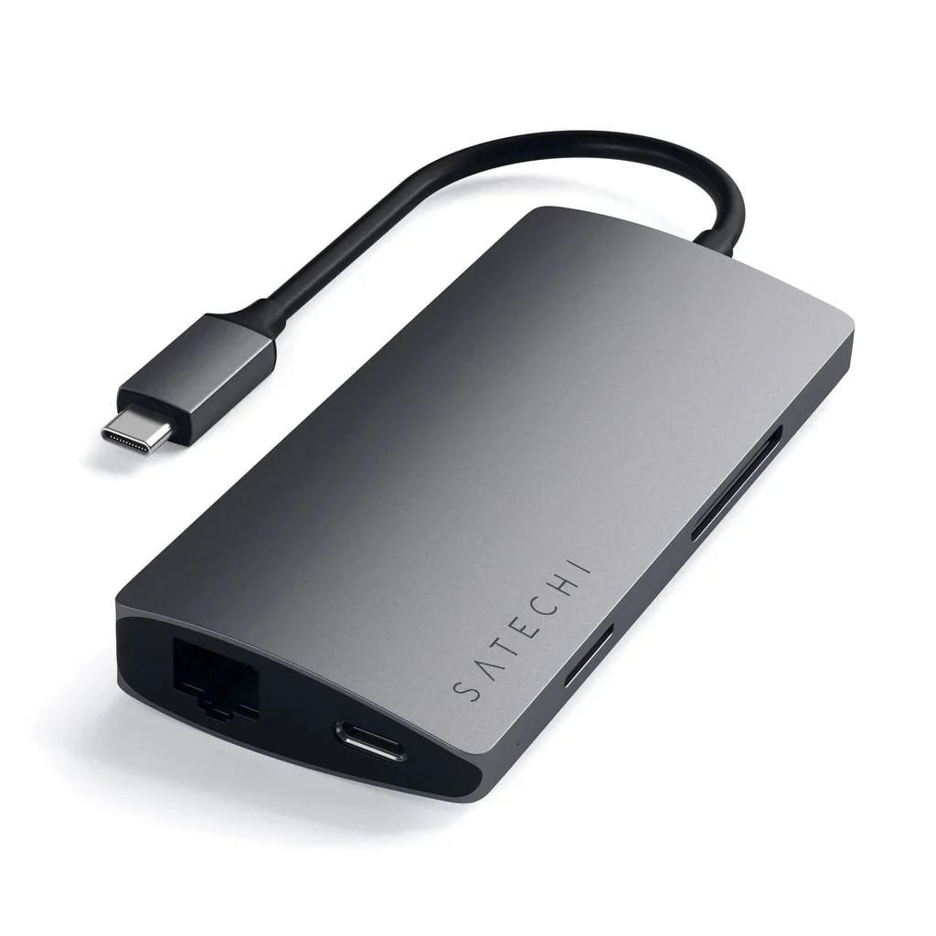 Satechi USB-C Multiport Adapter V2 (Ethernet/HDMI 4K/USB3.0/SD&Micro/USB-C) - Space Gray - Image 3