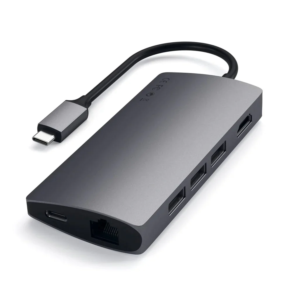 Satechi USB-C Multiport Adapter V2 (Ethernet/HDMI 4K/USB3.0/SD&Micro/USB-C) - Space Gray - Image 4