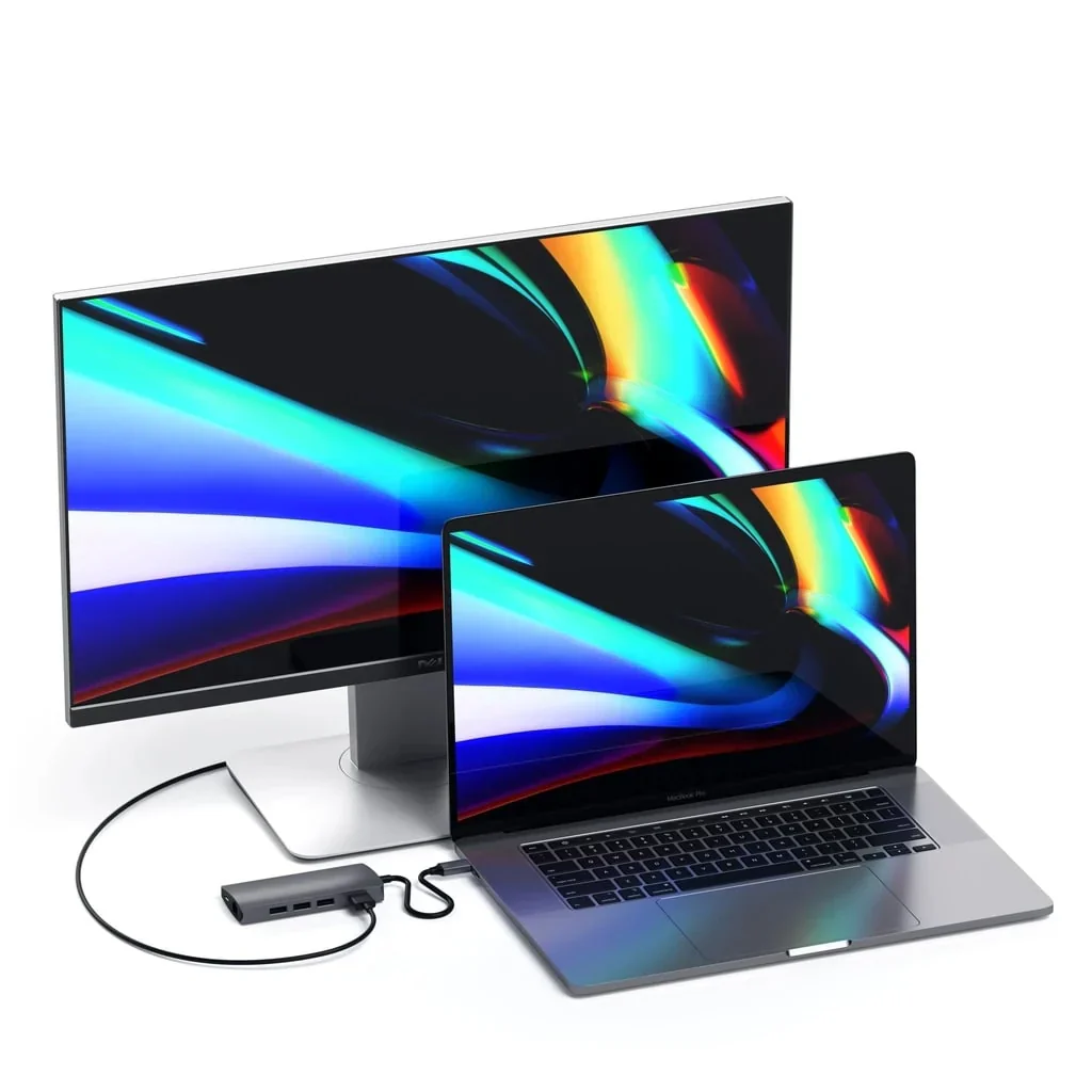 Satechi USB-C Multiport Adapter V2 (Ethernet/HDMI 4K/USB3.0/SD&Micro/USB-C) - Space Gray - Image 6