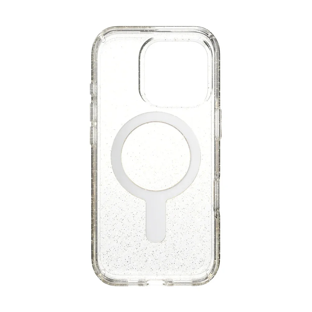 Speck Case with ClickLock/MagSafe for iPhone 16 Pro - Clear / Gold Glitter - Image 4