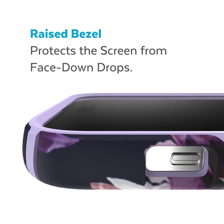 Speck Presidio Printed Edition Case with MagSafe for 14 Pro - Violet Floral - Image 2
