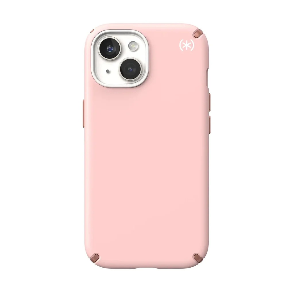 Speck Presidio2 Pro Case with MagSafe for iPhone 15/14/13 - Dahlia Pink/Gold