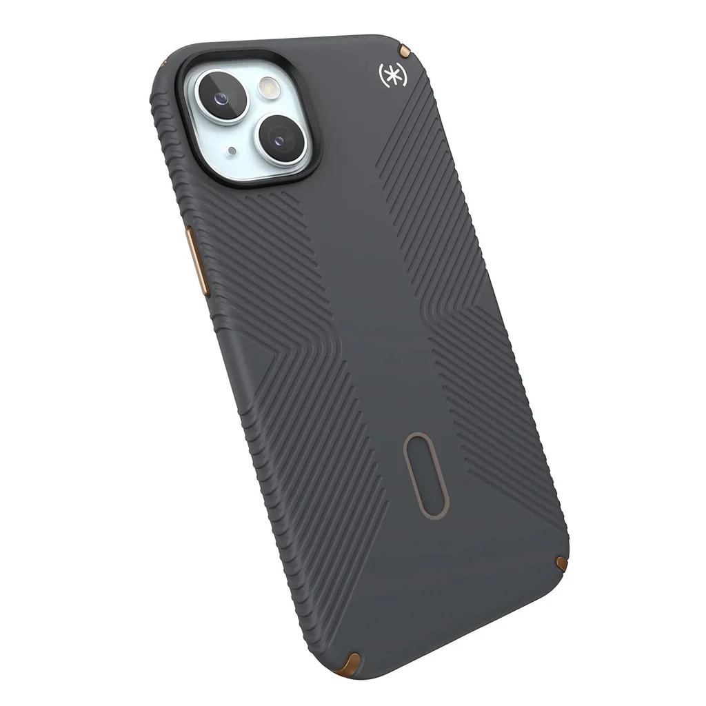 Speck Presidio2 Pro Grip Case with MagSafe/Click Lock for iPhone 16e/15/14/13 - Charcoal Grey/Cool Bronze - Image 2