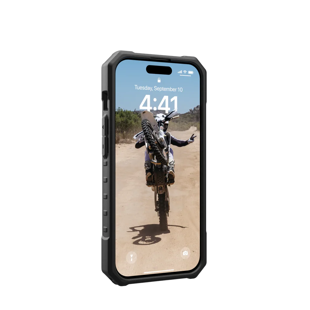 UAG Pathfinder Case with MagSafe for iPhone 15 Pro - Solid Black - Image 3