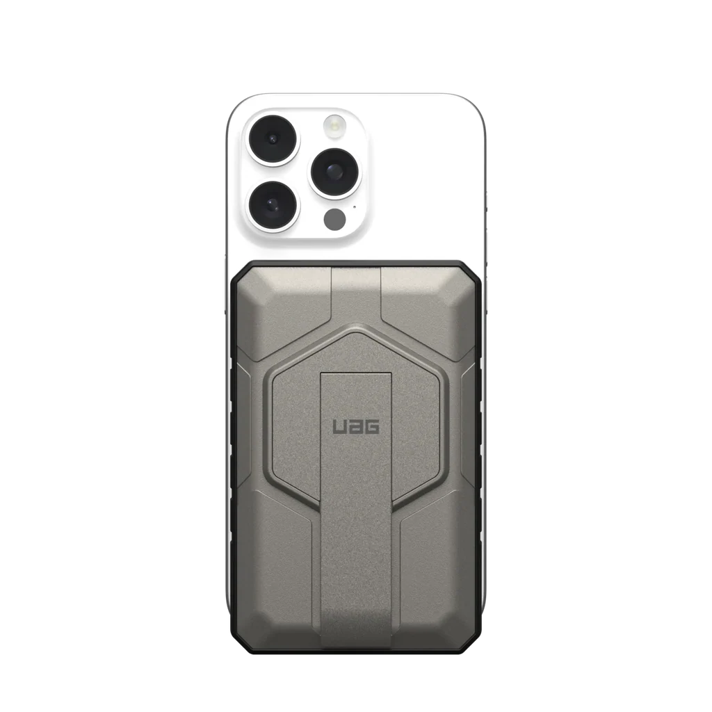 UAG Rugged Battery Pack with Kickstand for MagSafe 10K mAh 20W - Black/Titanium - Image 3